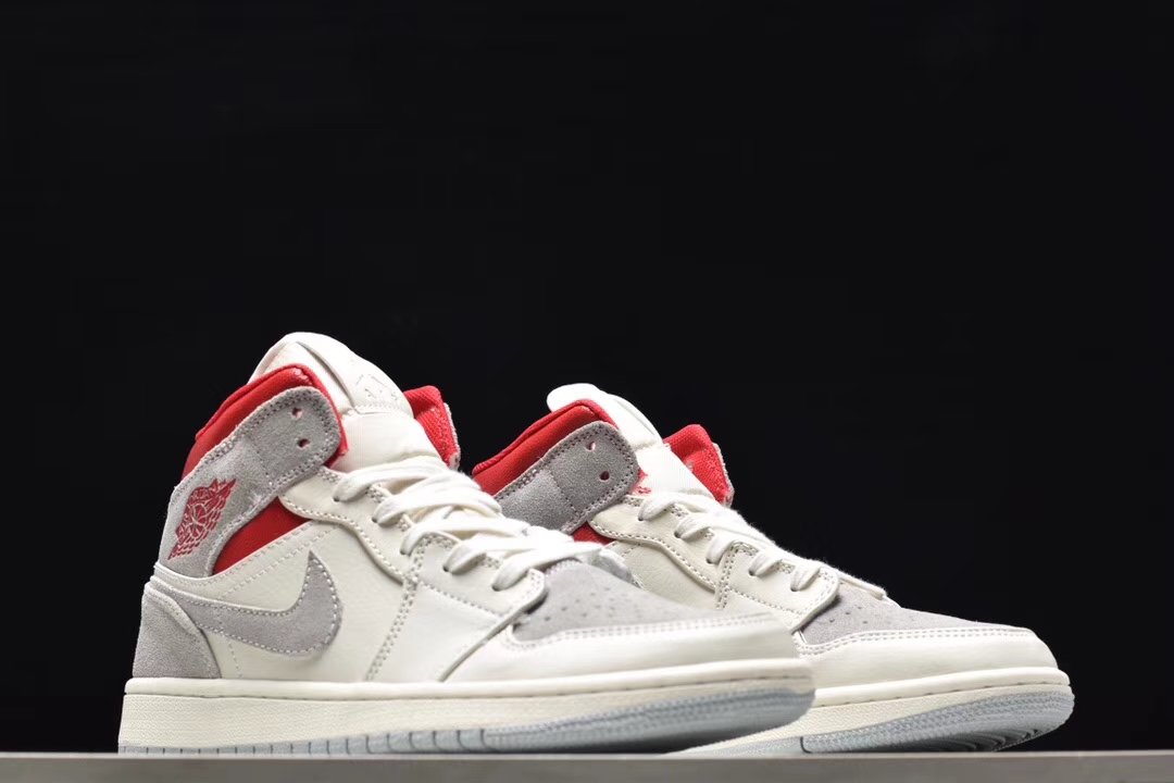 150 原装渠道   Sneakersnstuff x Air Jordan 1 Mid  红灰 CT3443-100中帮系列