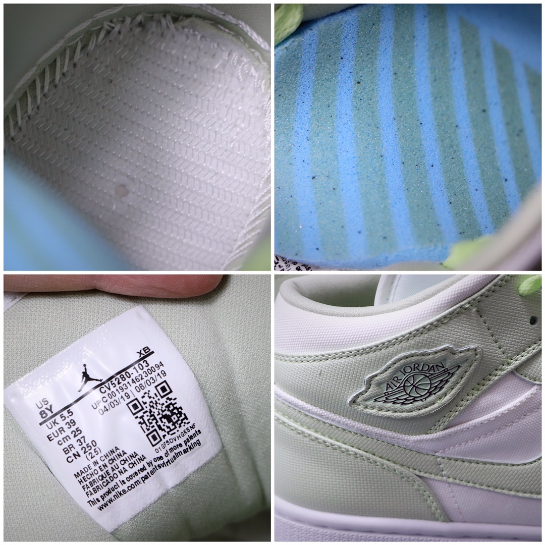 180 乔丹/Air Jordan 1 Mid “Spruce Aura” 云杉 AJ1 乔1 中帮百搭休闲运动板鞋 CV5280-103