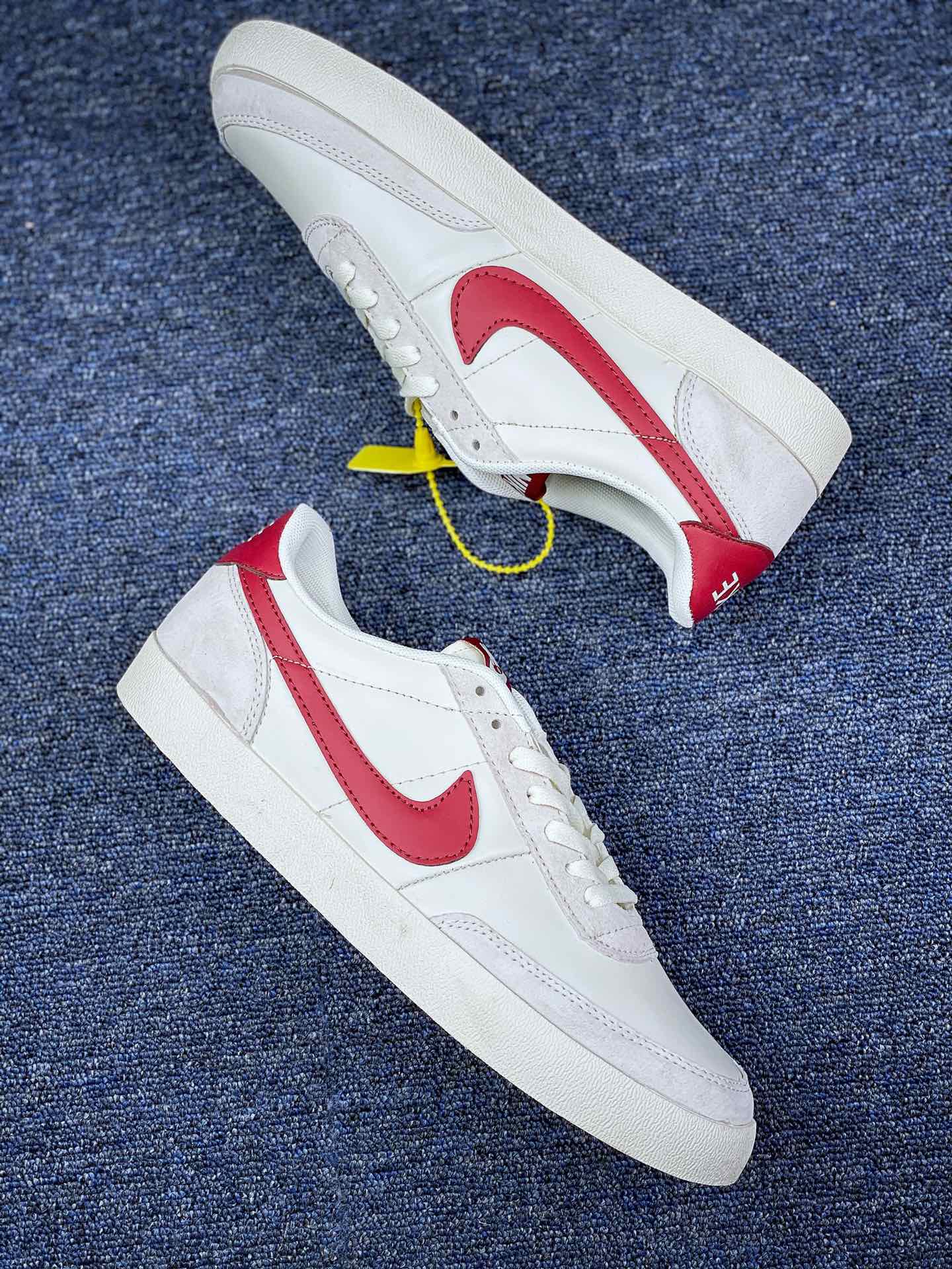 130 耐克J.Crew x Nike Killshot II Leather 爆款联名输出 渠道原装订单 采用米白色皮革制作鞋身 蓝色 Swoosh 点缀其中