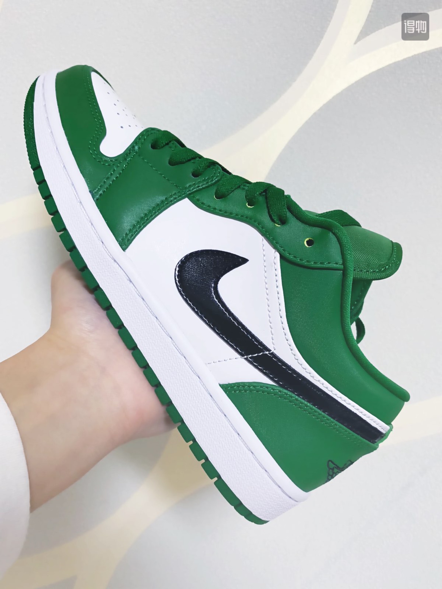 130 真标半码 Air Jordan 1 Low AJ1小凯尔特人 白绿 低帮 篮球鞋男 553558-301