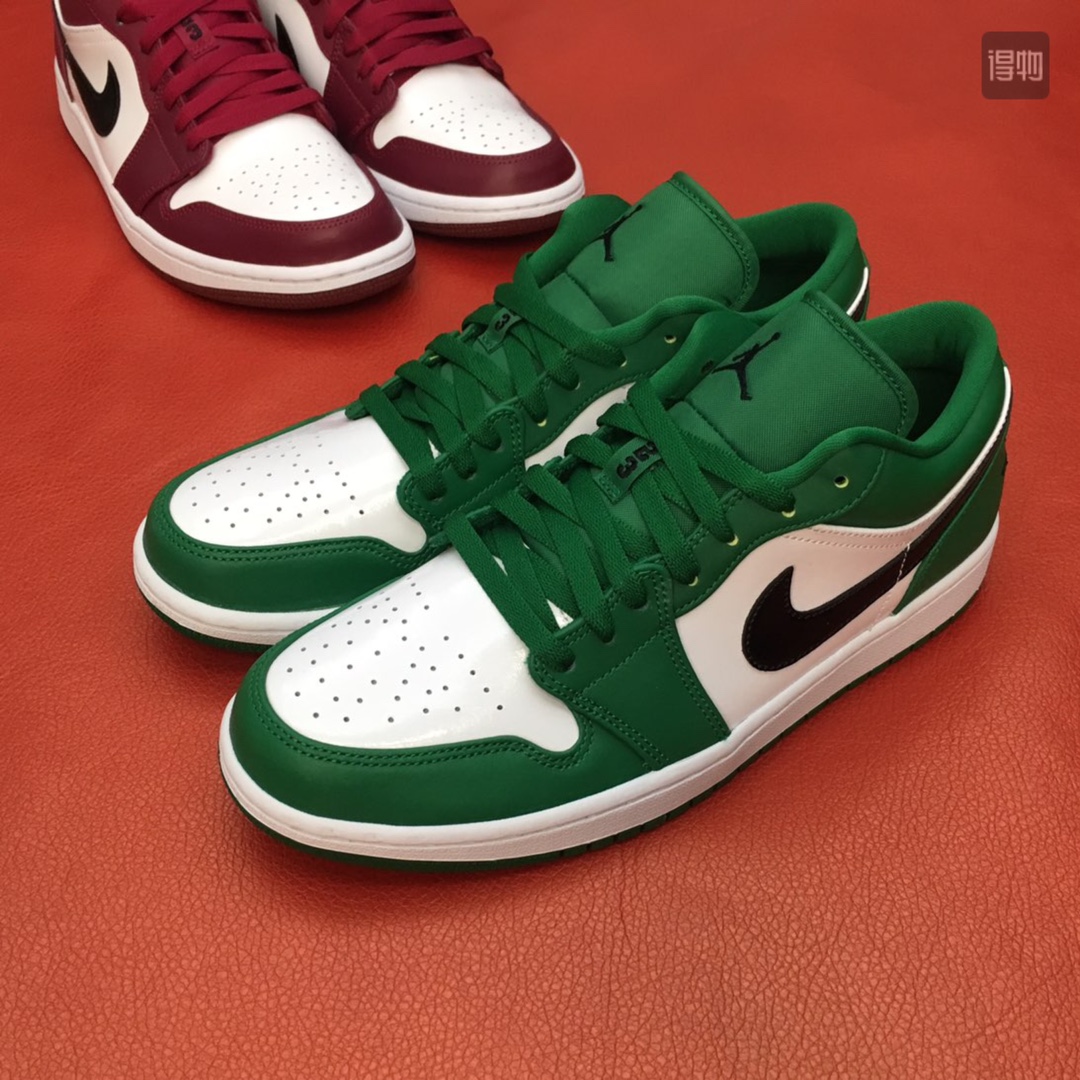130 真标半码 Air Jordan 1 Low AJ1小凯尔特人 白绿 低帮 篮球鞋男 553558-301