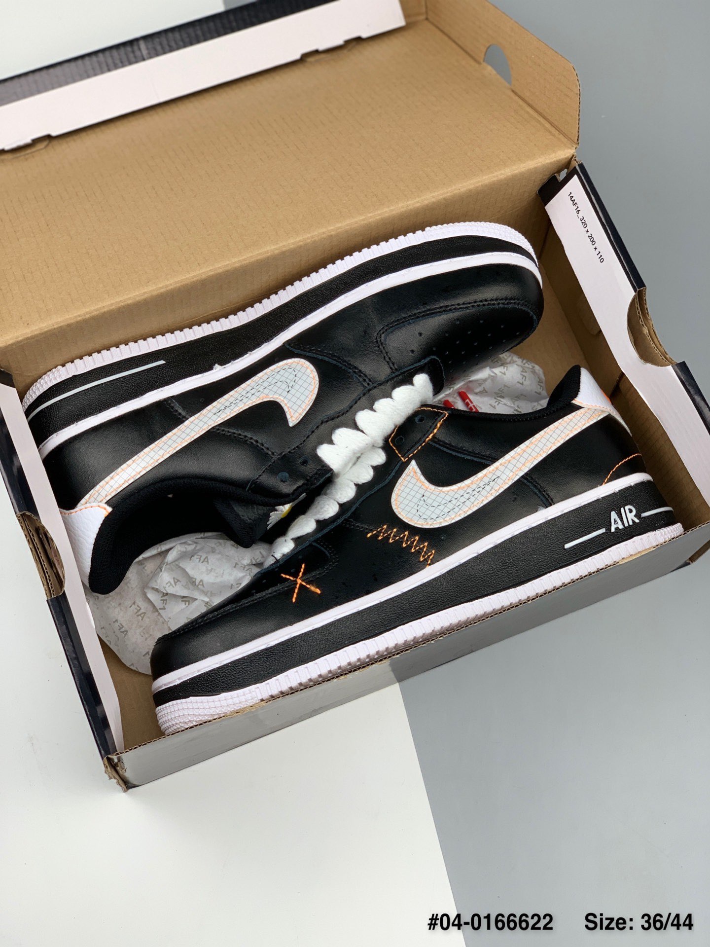 120 耐克Nike AIR FORCE 1 '07 PARANOISE“黑猪八”空军一号低帮休闲板鞋