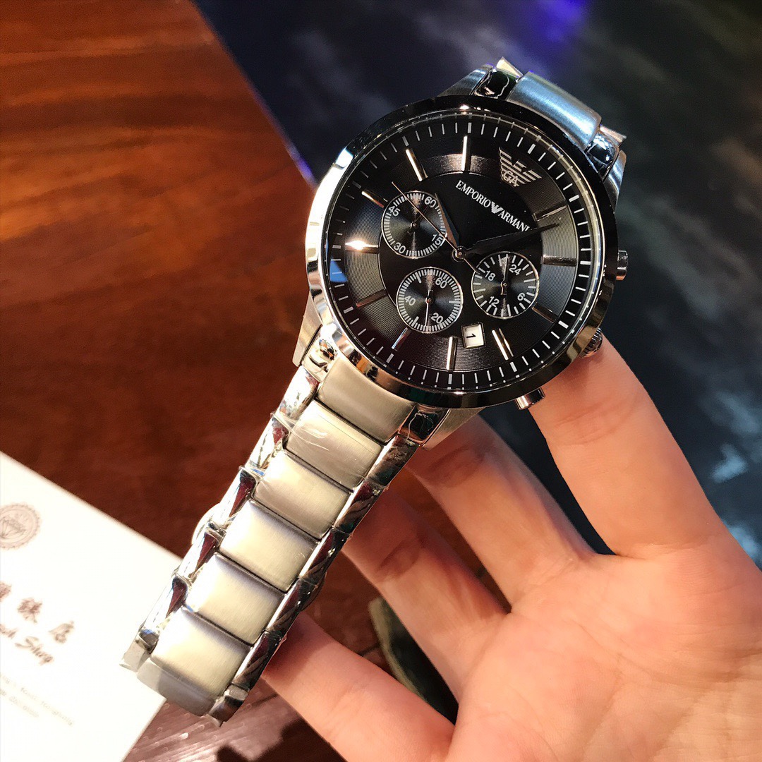 High-Quality Amani-RENATO Series: Elegant Black Stone-Brain Watch with Multi-Eyed Design - 图片 2