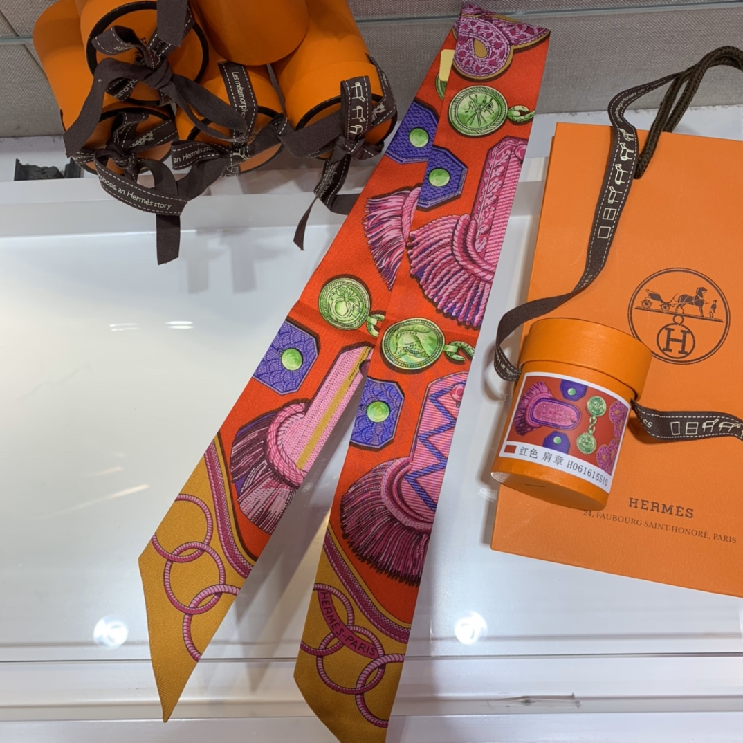 Silk Twilly Scarf for Women,100% Silk Neckerchief Skinny Scarf,5*85cm 5 i1585801316 4255 1