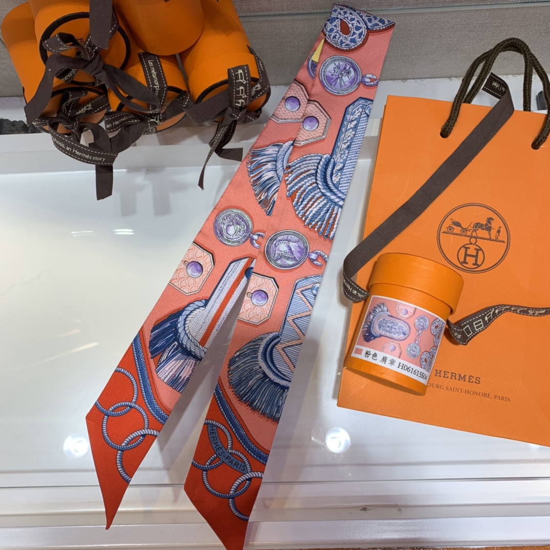 Silk Twilly Scarf for Women,100% Silk Neckerchief Skinny Scarf,5*85cm 6 i1585801316 9283 2