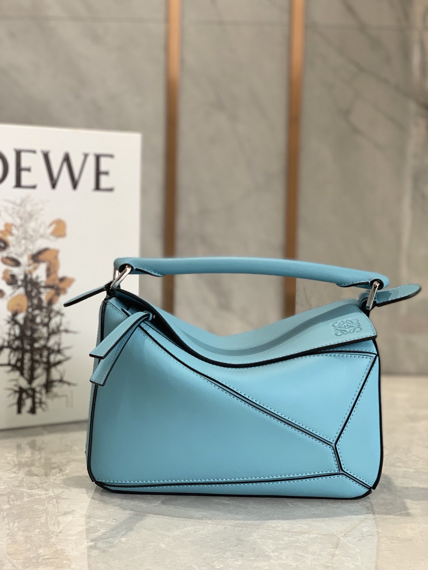 LOEWE罗意威 Puzzle bag 小号几何包 0189河蓝24CM