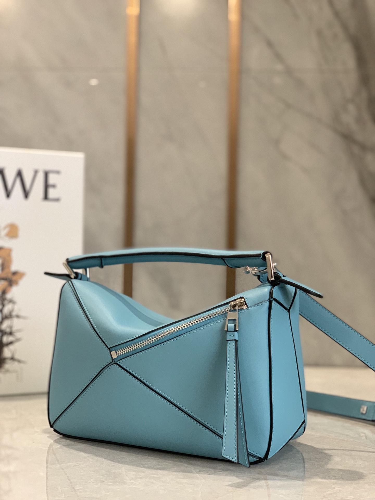 LOEWE罗意威 Puzzle bag 小号几何包 0189河蓝24CM