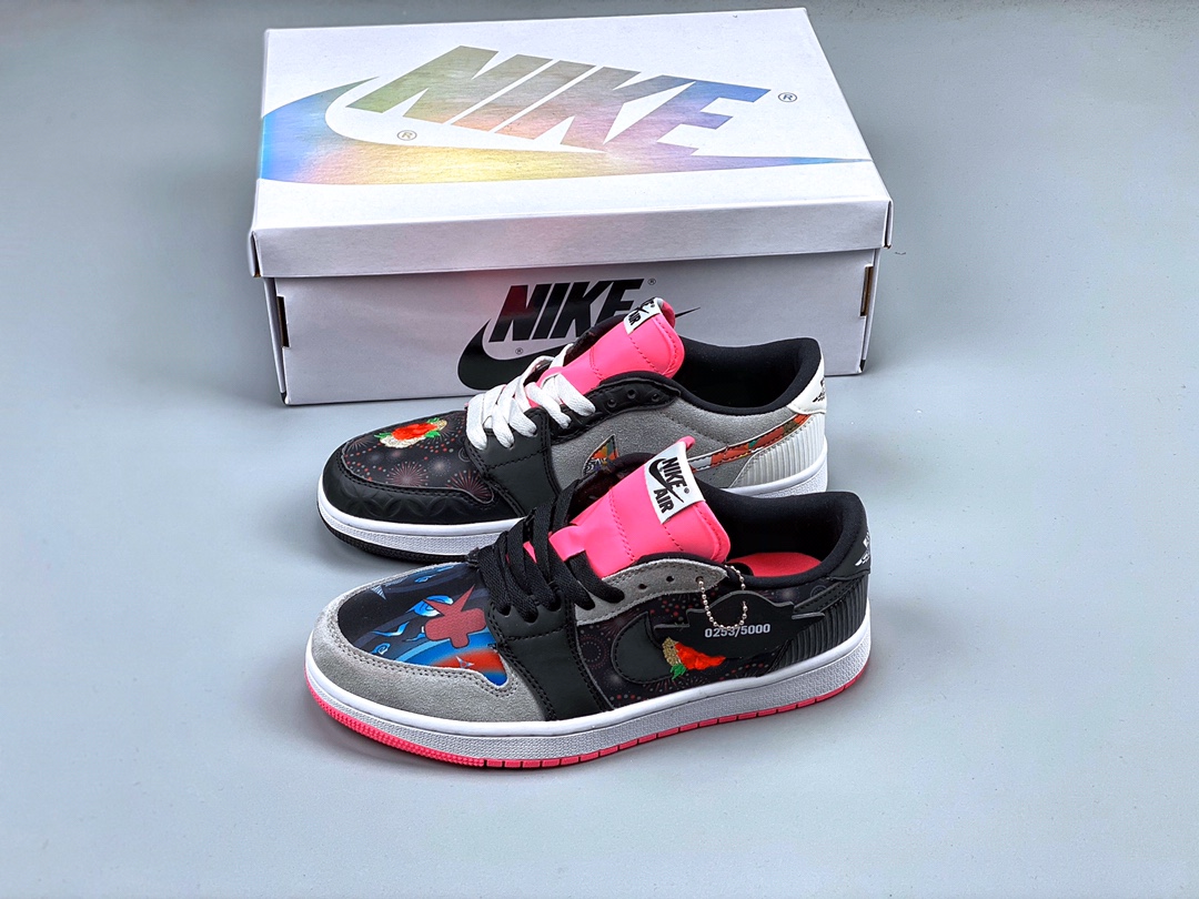 240  Air Jordan 1 Low CNY AJ1乔1 低帮 乙亥年 鼠年限定配色 鸳鸯文化休闲运动板鞋 CW0418-006