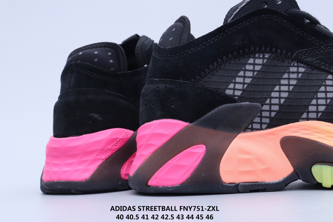 130 ADIDAS STREETBALL 街头风格 以鲜明的配色搭载前卫的风格重新定义街头时尚鞋面采用大面积荔枝皮
