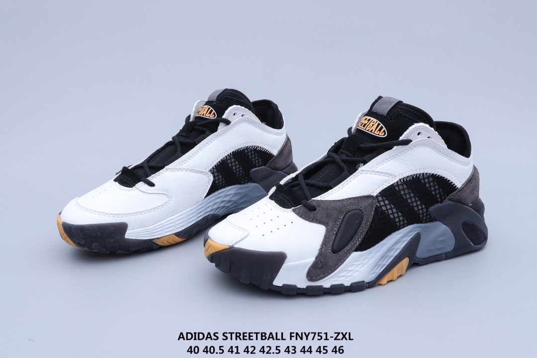 130 ADIDAS STREETBALL 街头风格 以鲜明的配色搭载前卫的风格重新定义街头时尚鞋面采用大面积荔枝皮