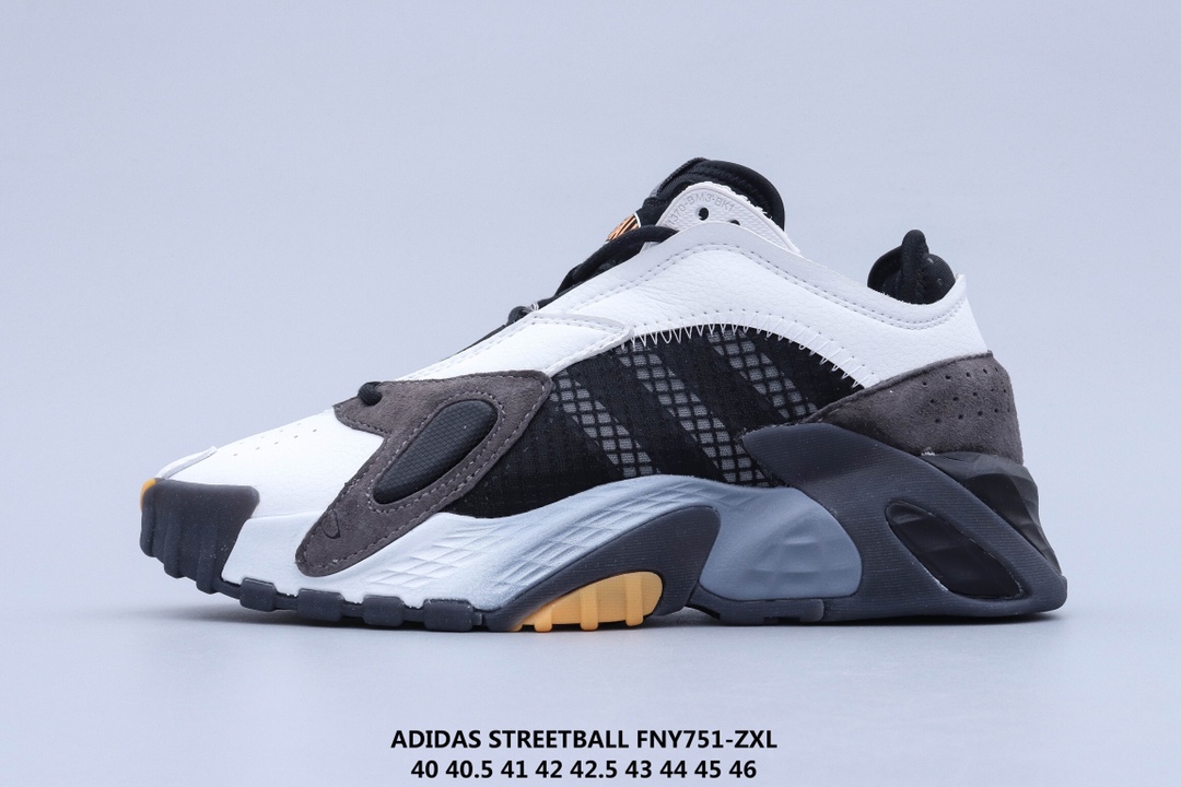 130 ADIDAS STREETBALL 街头风格 以鲜明的配色搭载前卫的风格重新定义街头时尚鞋面采用大面积荔枝皮