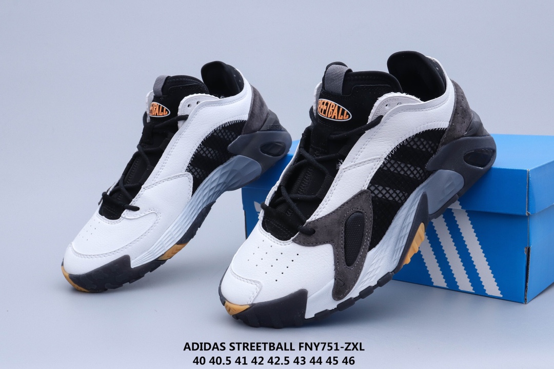 130 ADIDAS STREETBALL 街头风格 以鲜明的配色搭载前卫的风格重新定义街头时尚鞋面采用大面积荔枝皮