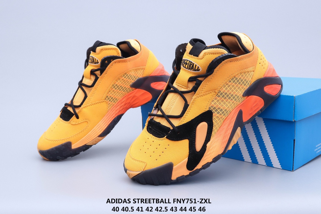 130 ADIDAS STREETBALL 街头风格 以鲜明的配色搭载前卫的风格重新定义街头时尚鞋面采用大面积荔枝皮