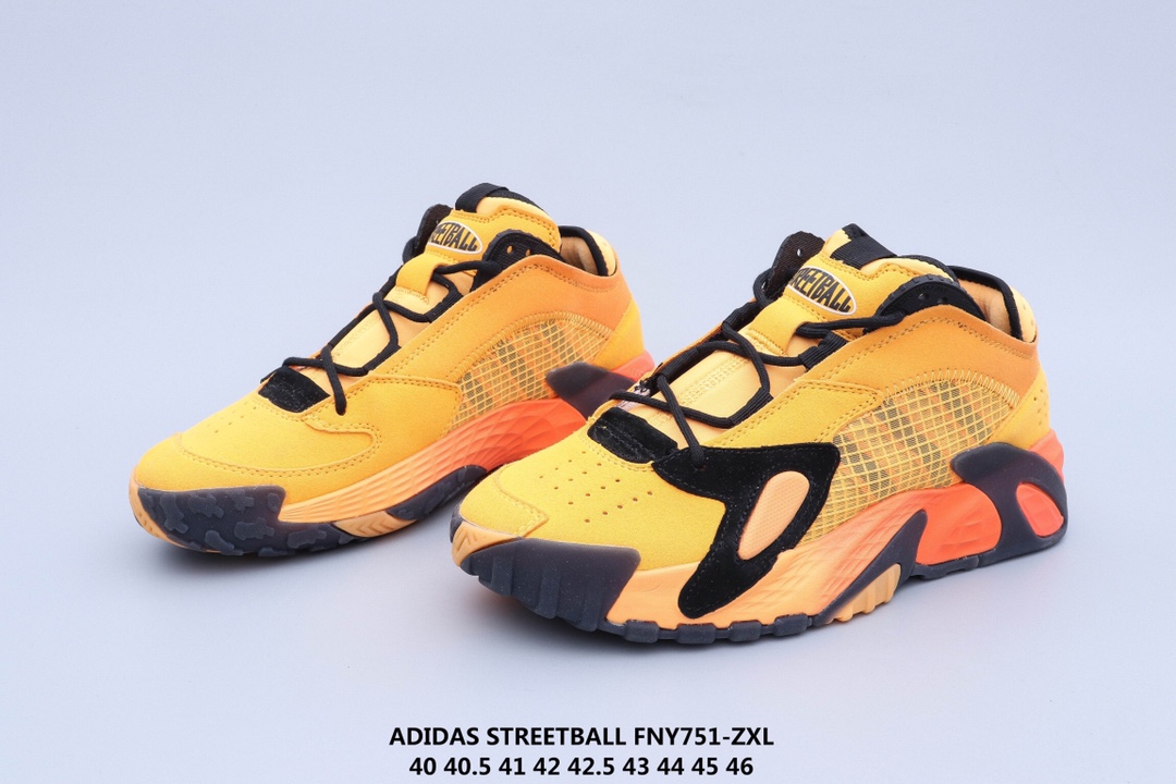 130 ADIDAS STREETBALL 街头风格 以鲜明的配色搭载前卫的风格重新定义街头时尚鞋面采用大面积荔枝皮