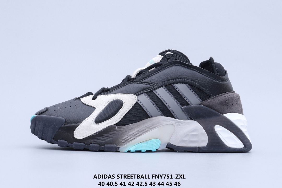 130 ADIDAS STREETBALL 街头风格 以鲜明的配色搭载前卫的风格重新定义街头时尚鞋面采用大面积荔枝皮