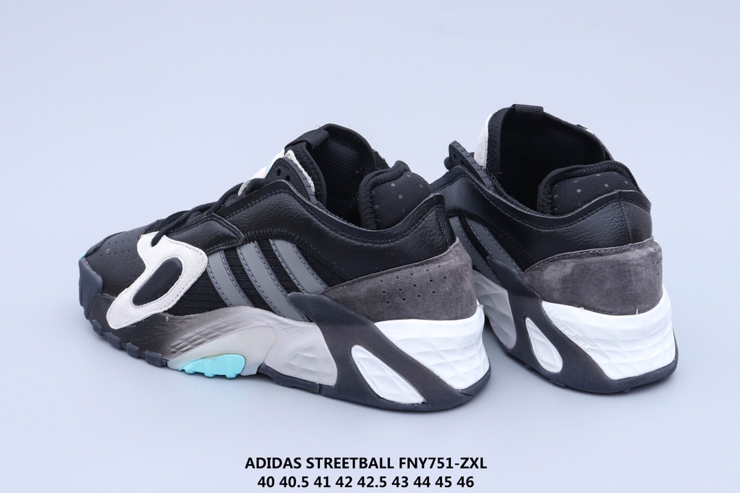 130 ADIDAS STREETBALL 街头风格 以鲜明的配色搭载前卫的风格重新定义街头时尚鞋面采用大面积荔枝皮