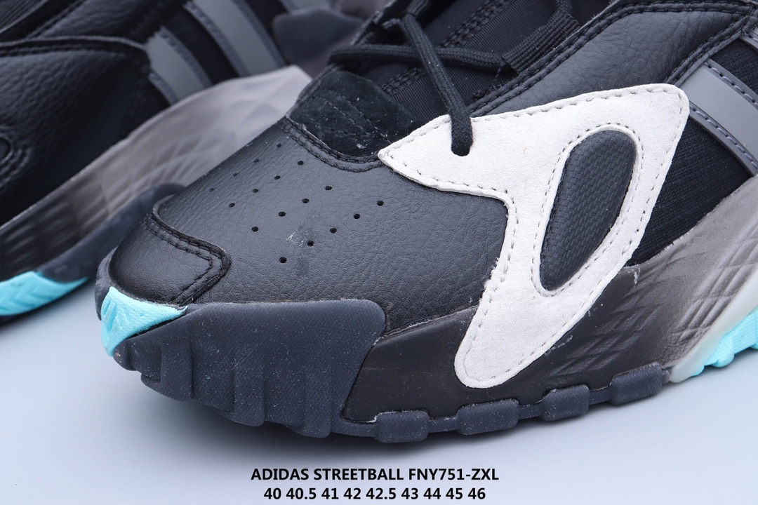 130 ADIDAS STREETBALL 街头风格 以鲜明的配色搭载前卫的风格重新定义街头时尚鞋面采用大面积荔枝皮