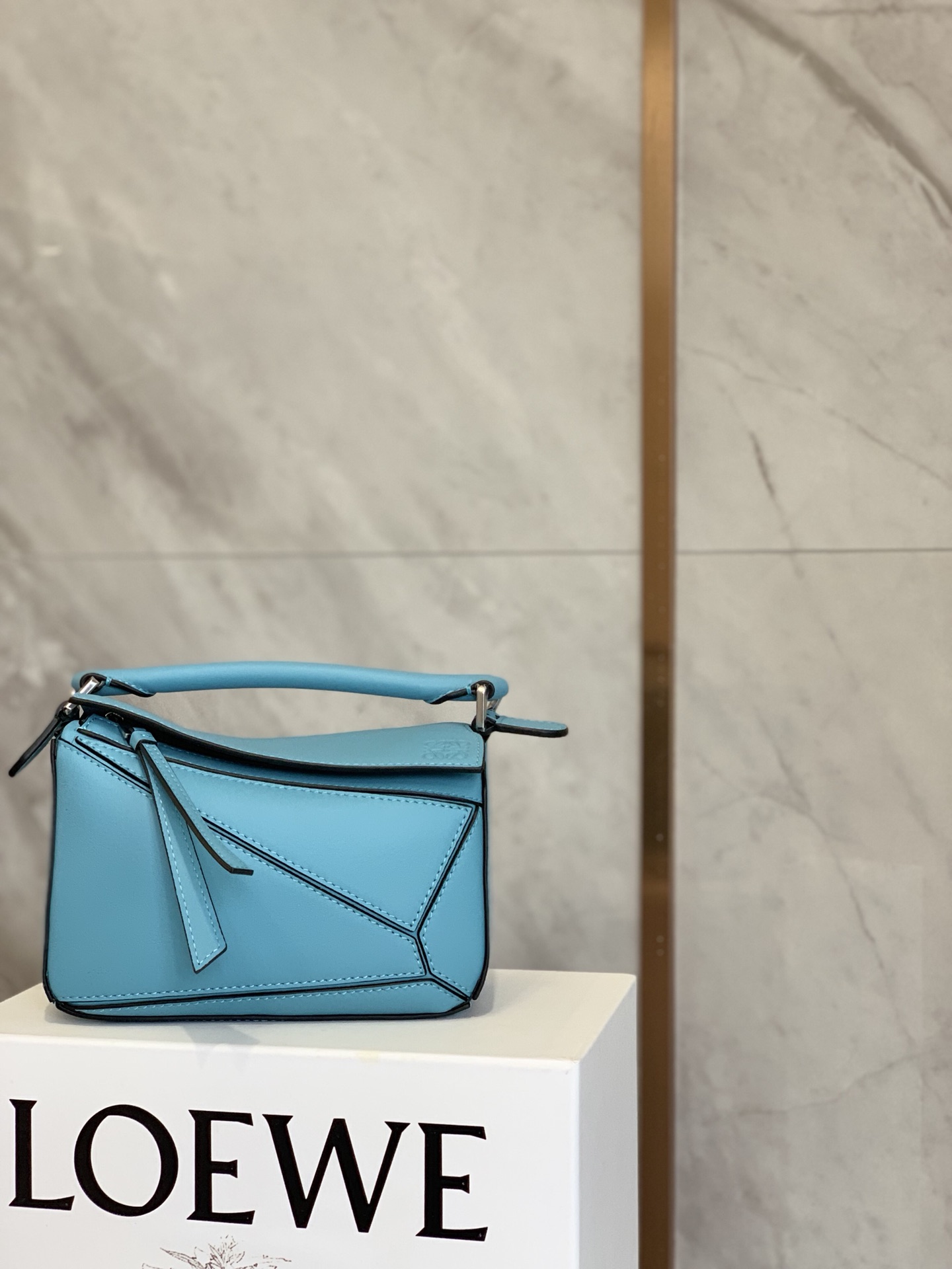 LOEWE罗意威 Mini Puzzle bag几何包 0338河蓝18CM