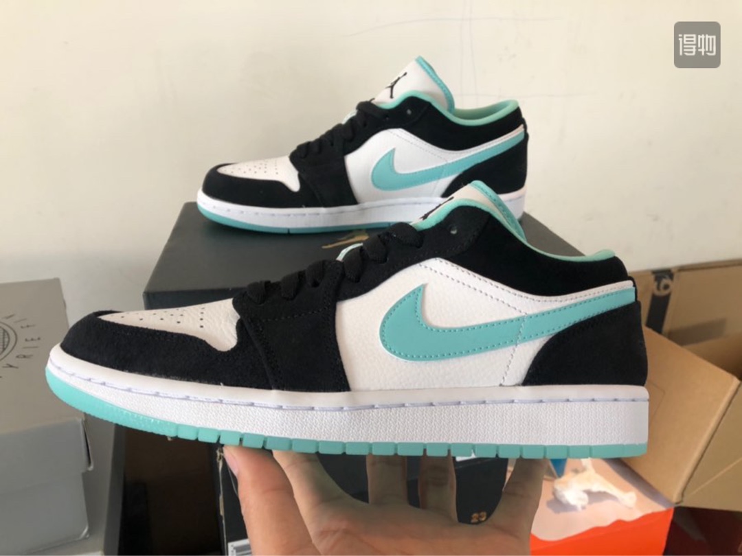 130 真标半码 耐克 JORDAN 1 Low AJ1 郭艾伦 薄荷绿3M反光 低帮篮球鞋 CQ9828-131