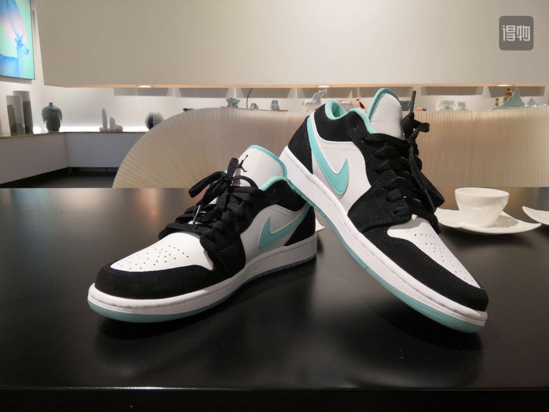 130 真标半码 耐克 JORDAN 1 Low AJ1 郭艾伦 薄荷绿3M反光 低帮篮球鞋 CQ9828-131
