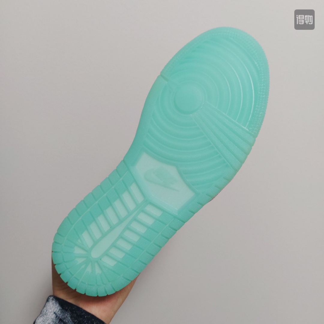 130 真标半码 耐克 JORDAN 1 Low AJ1 郭艾伦 薄荷绿3M反光 低帮篮球鞋 CQ9828-131