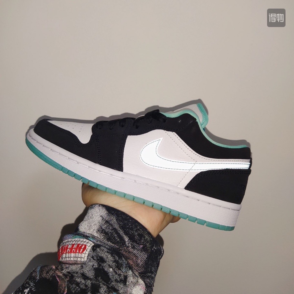 130 真标半码 Air Jordan 1 Low AJ1小凯尔特人 白绿 低帮 篮球鞋男 553558-301