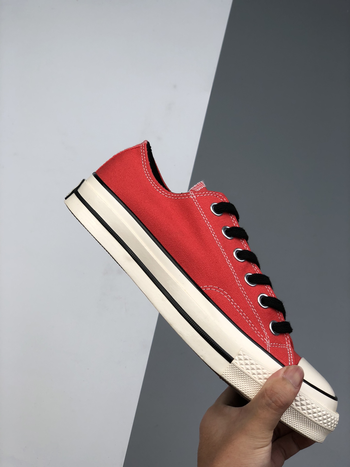 130 Converse/匡威1970S 三星标男女休闲帆布鞋 珊瑚红低帮