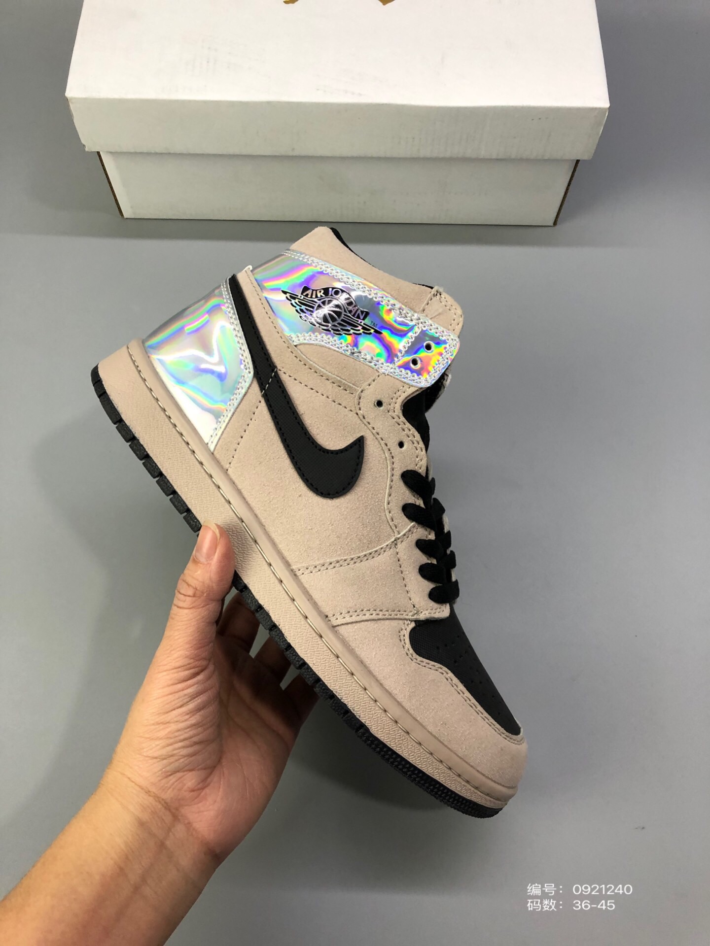 130 乔丹Air Jordan 1 Mid AJ1脏粉脚趾粉镭射篮球鞋小伦纳德