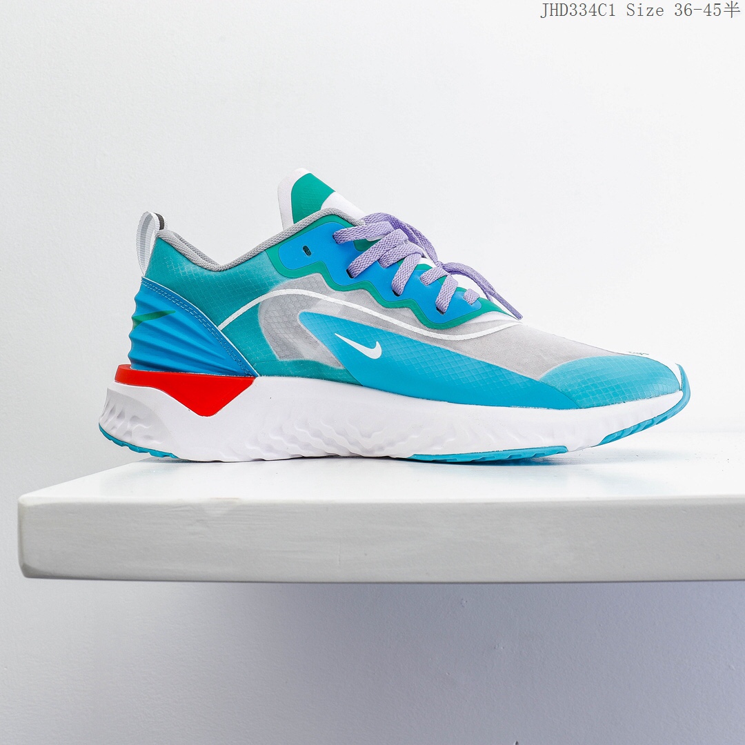 140 Nike Odyssey React 2 Flyknit 耐克 瑞亚2代 新款 网面透气 舒适脚感软底 抗磨时尚运动跑步鞋JHD334C 真标半码