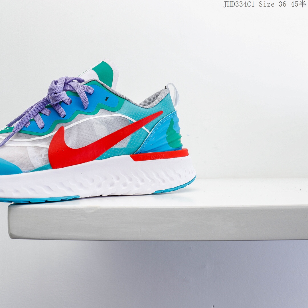 140 Nike Odyssey React 2 Flyknit 耐克 瑞亚2代 新款 网面透气 舒适脚感软底 抗磨时尚运动跑步鞋JHD334C 真标半码