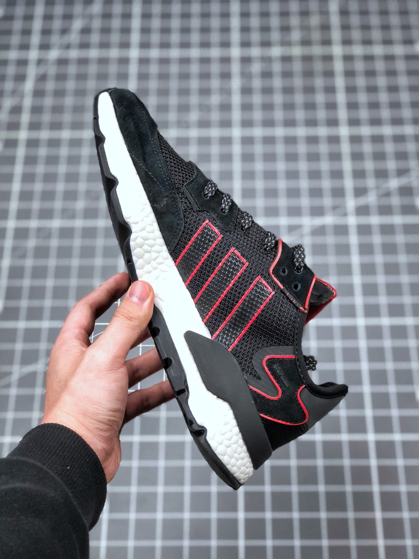 150 真标半码 阿迪达斯 /Adidas Nite Jogger Boost 夜行者3M反光 爆米花大底复古跑鞋 FV3615