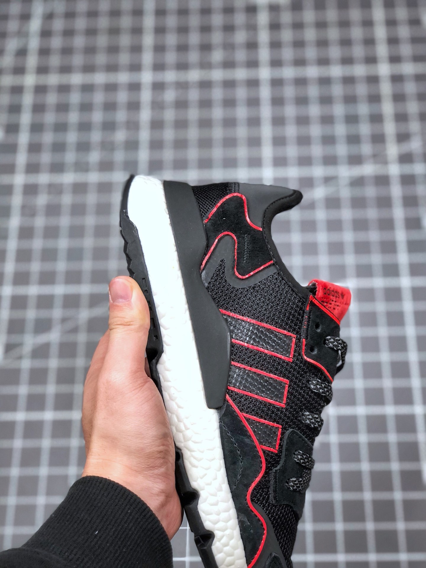 150 真标半码 阿迪达斯 /Adidas Nite Jogger Boost 夜行者3M反光 爆米花大底复古跑鞋 FV3615