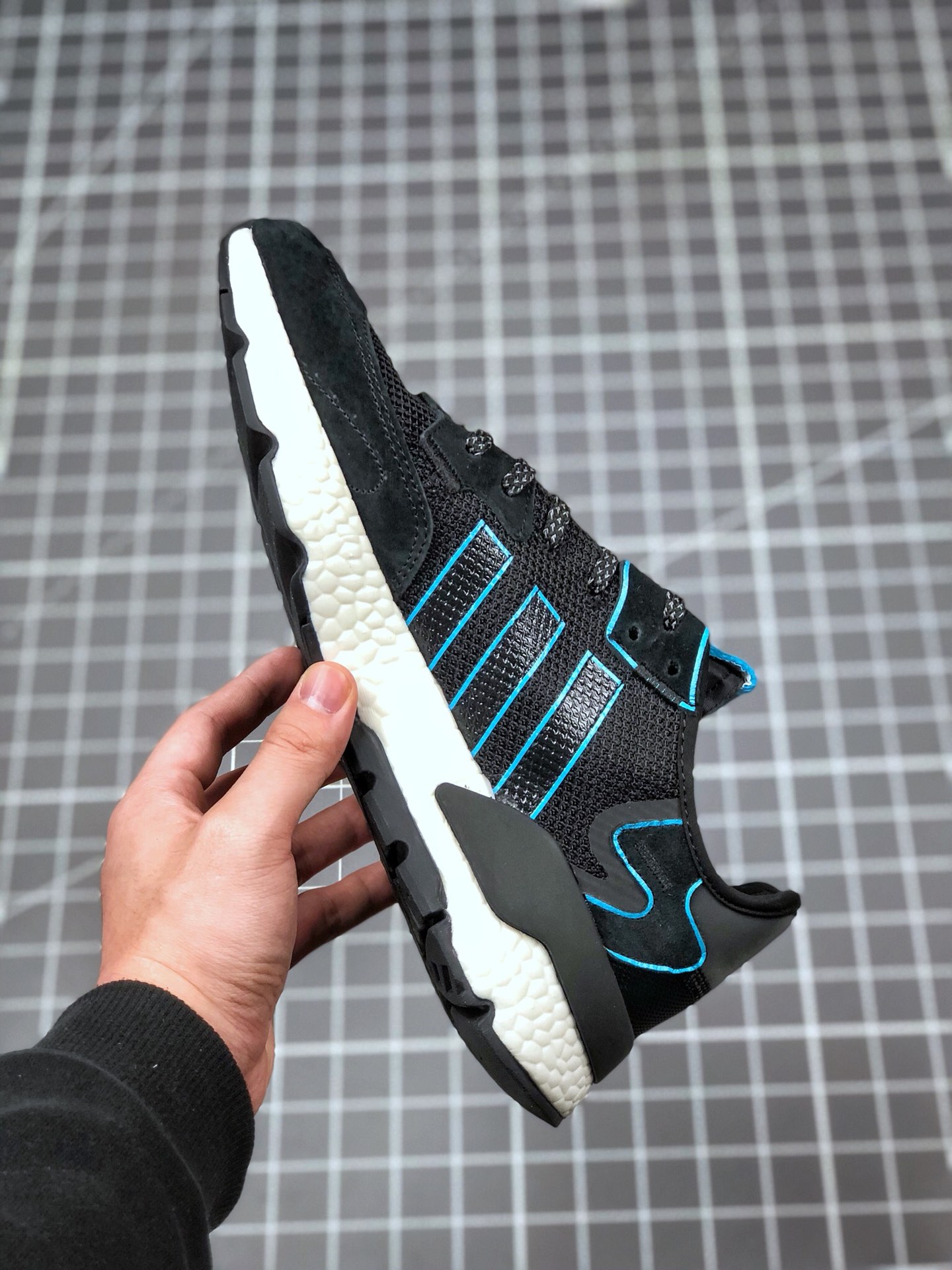 150 真标半码 阿迪达斯 /Adidas Nite Jogger Boost 夜行者3M反光 爆米花大底复古跑鞋 FV3615