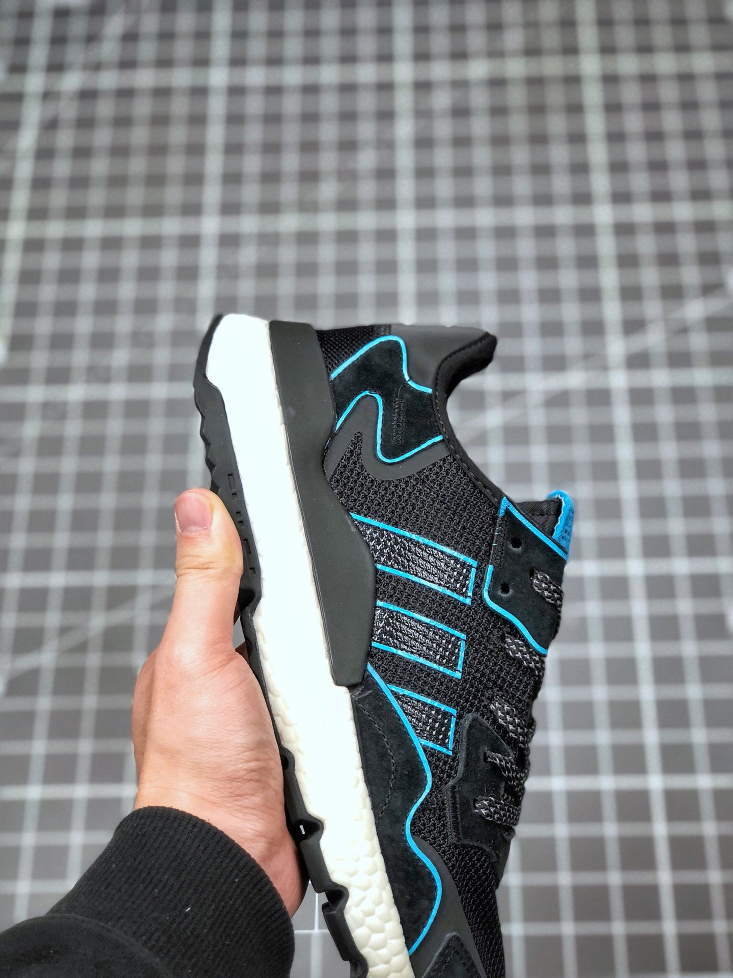150 真标半码 阿迪达斯 /Adidas Nite Jogger Boost 夜行者3M反光 爆米花大底复古跑鞋 FV3615