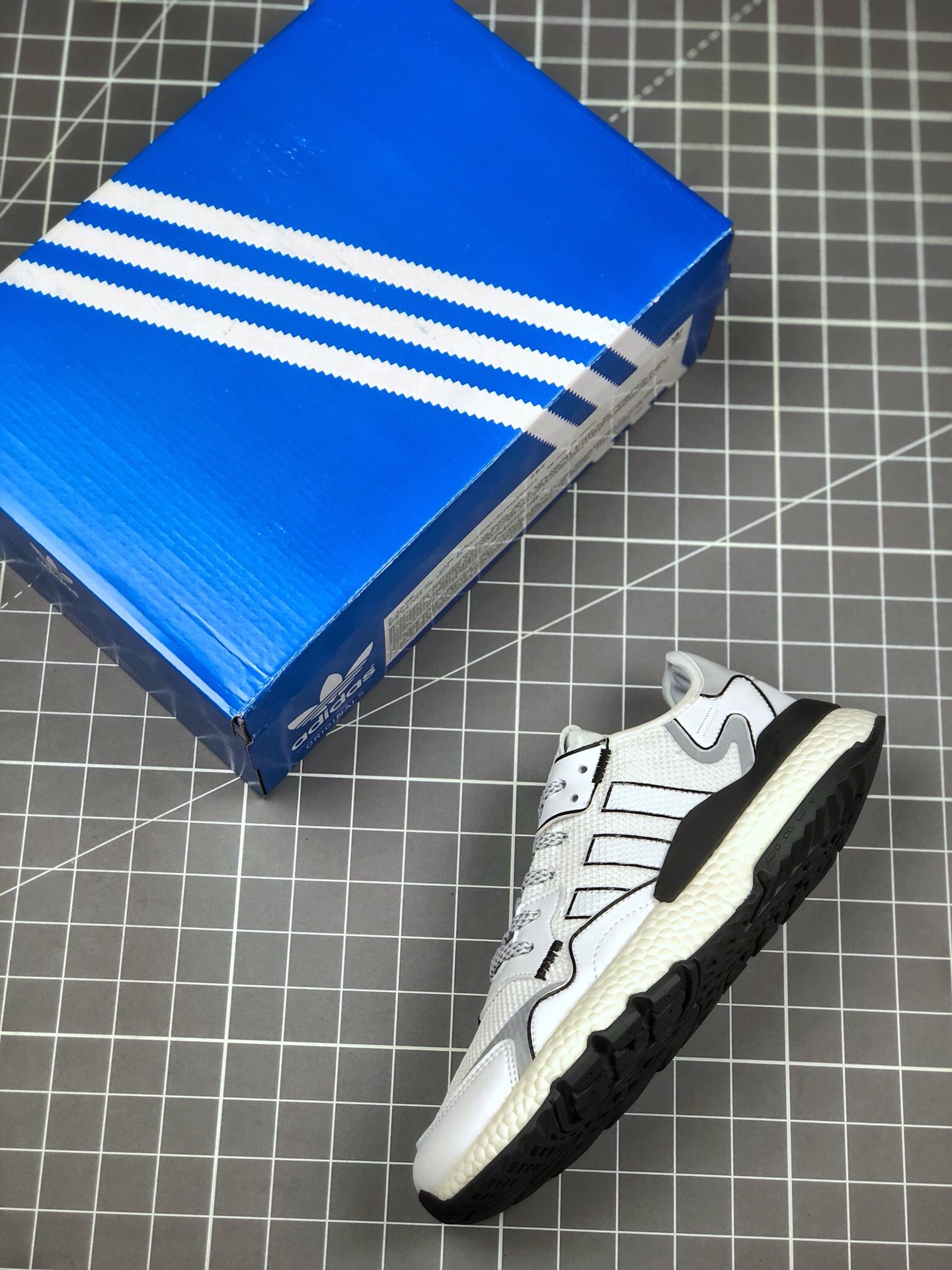 150 真标半码 阿迪达斯 /Adidas Nite Jogger Boost 夜行者3M反光 爆米花大底复古跑鞋 FV3615