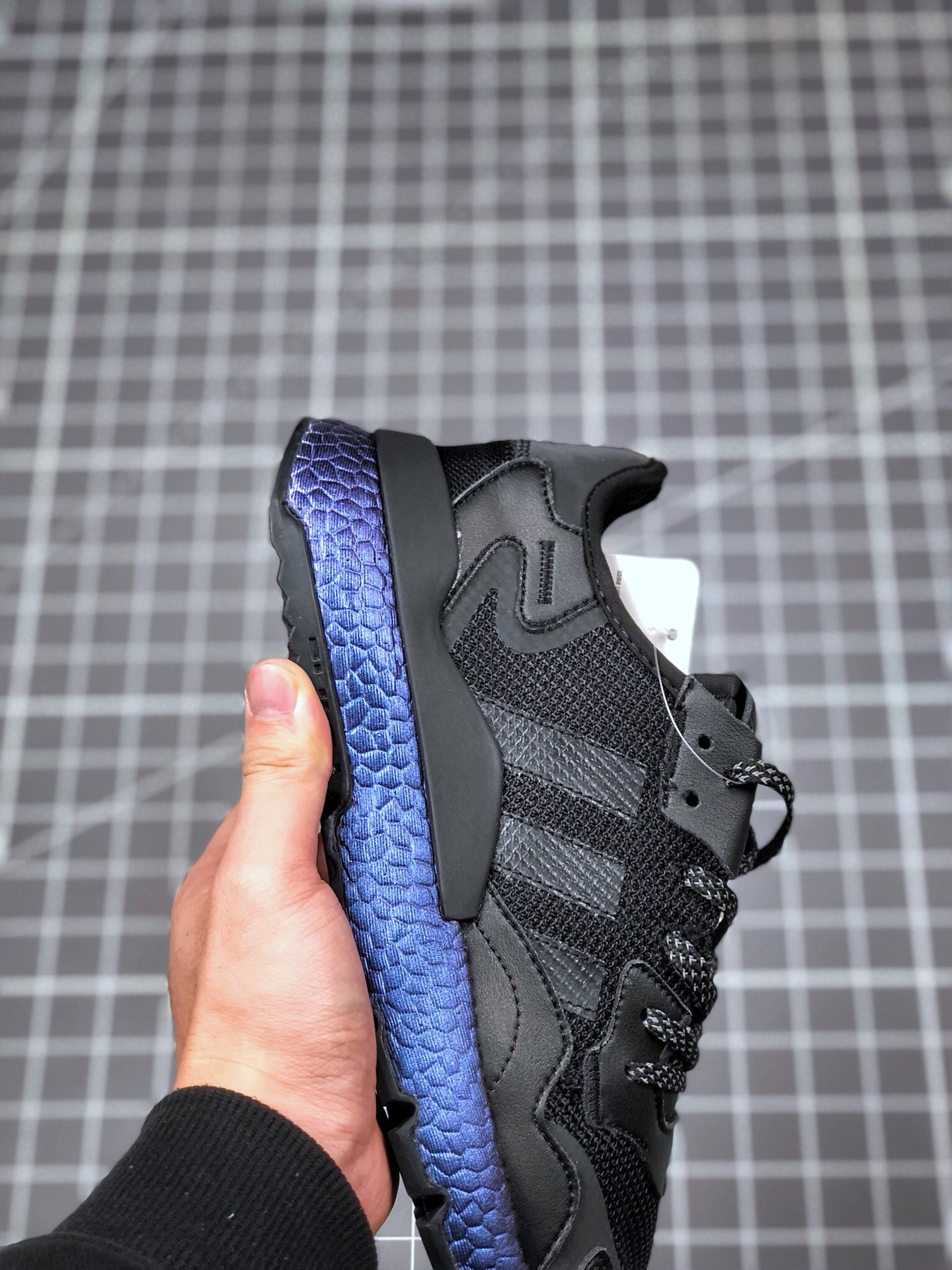 150 真标半码 阿迪达斯 /Adidas Nite Jogger Boost 夜行者3M反光 爆米花大底复古跑鞋 FV3615