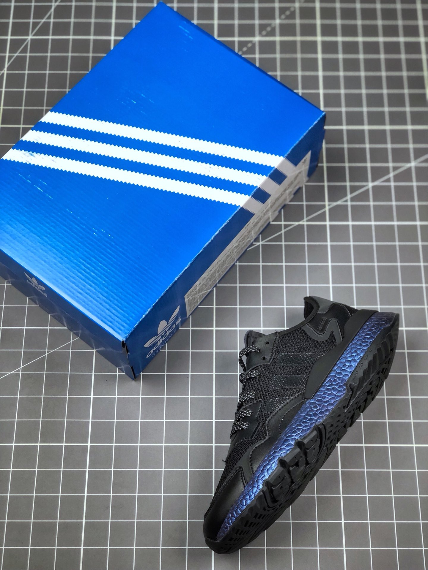 150 真标半码 阿迪达斯 /Adidas Nite Jogger Boost 夜行者3M反光 爆米花大底复古跑鞋 FV3615