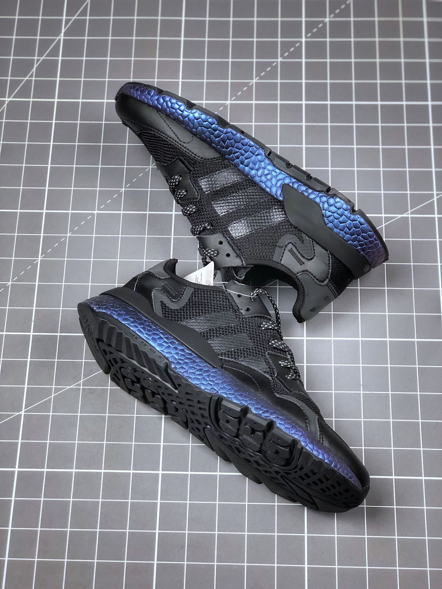 150 真标半码 阿迪达斯 /Adidas Nite Jogger Boost 夜行者3M反光 爆米花大底复古跑鞋 FV3615