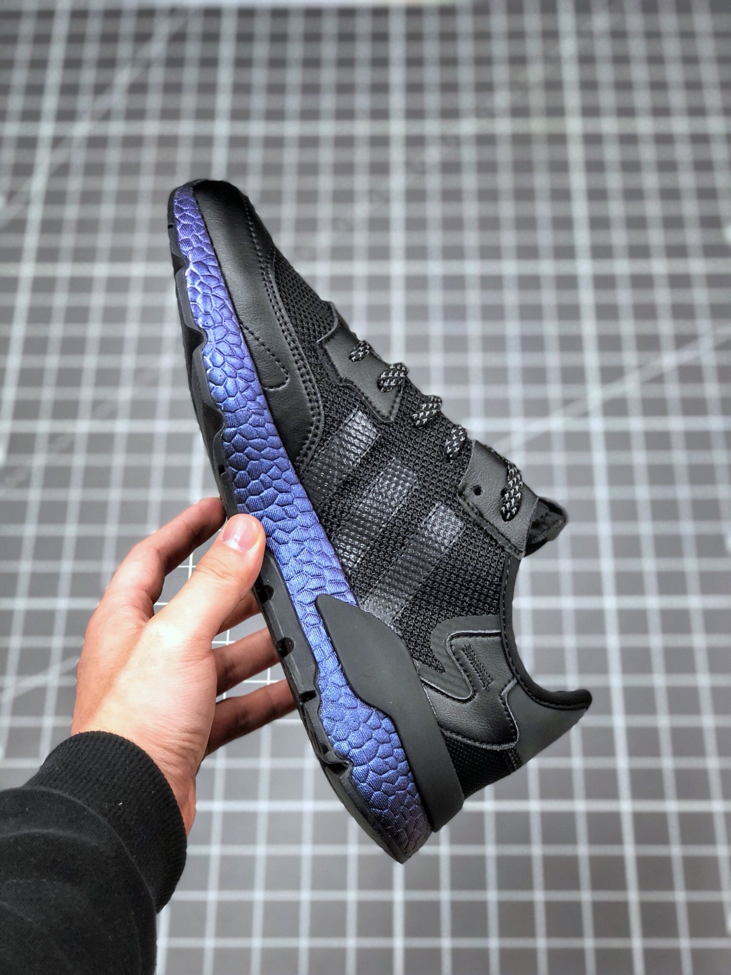 150 真标半码 阿迪达斯 /Adidas Nite Jogger Boost 夜行者3M反光 爆米花大底复古跑鞋 FV3615