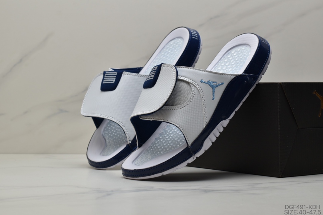 75 乔丹Air Jordan Hydro AJ11黑白运动休闲沙滩拖鞋凉拖男鞋