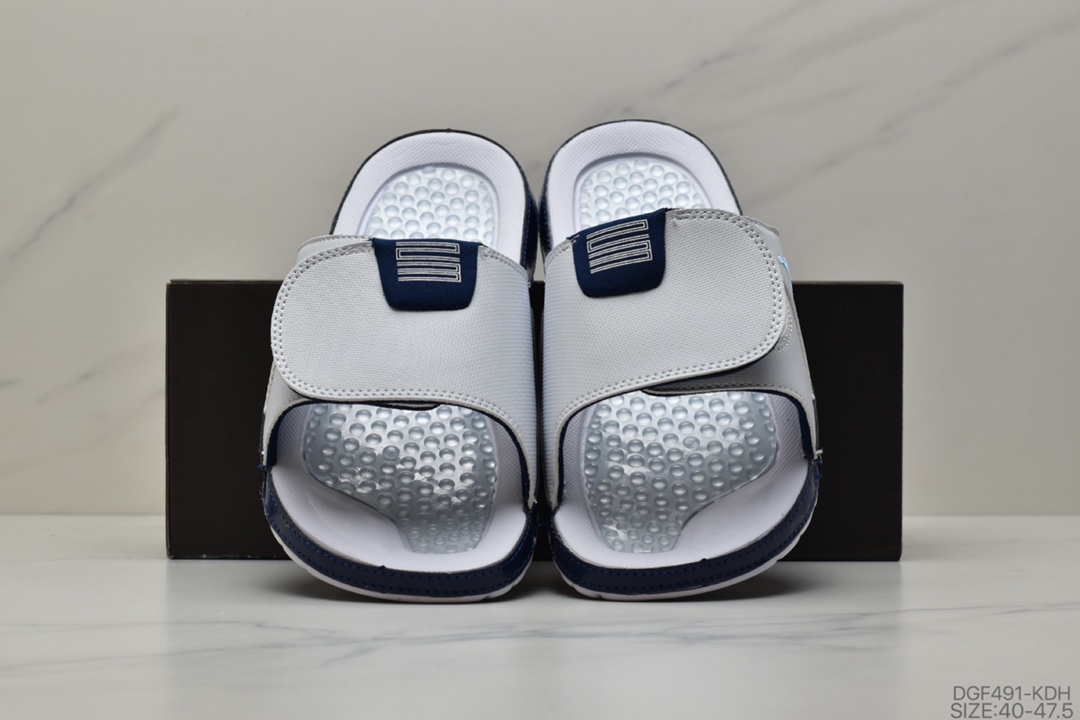 75 乔丹Air Jordan Hydro AJ11黑白运动休闲沙滩拖鞋凉拖男鞋