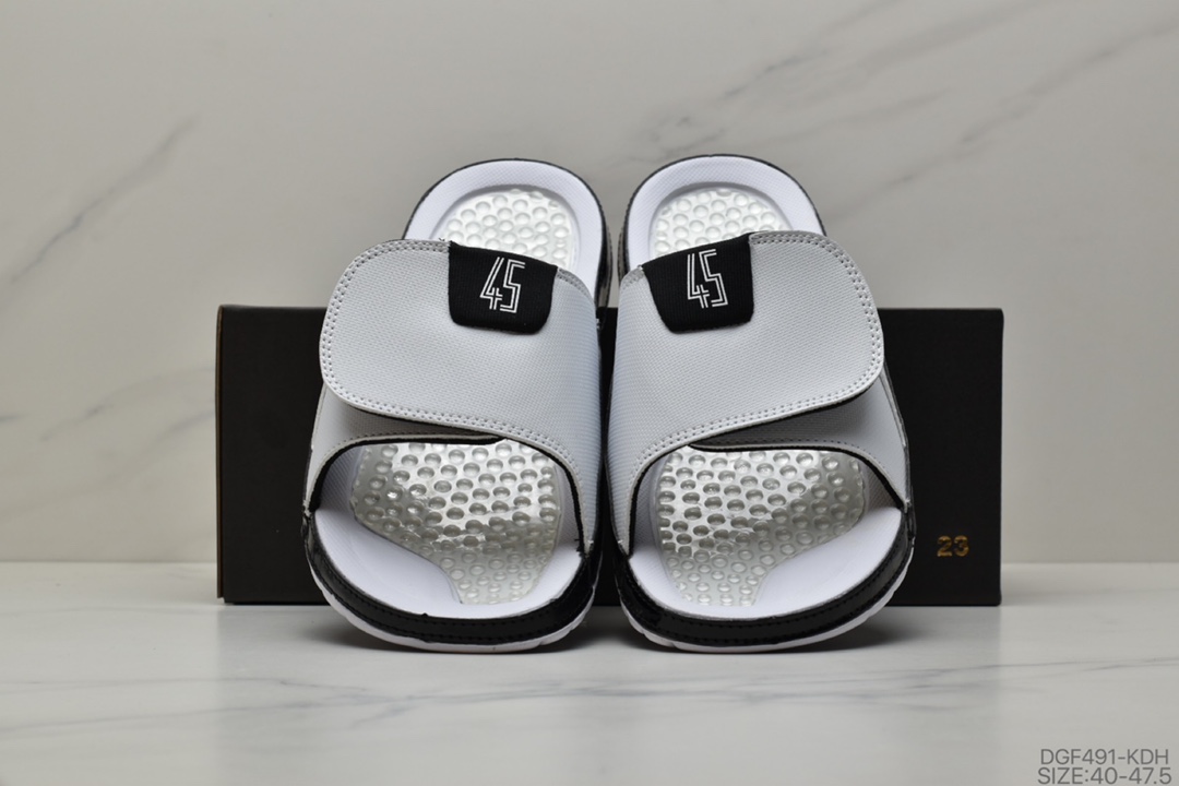 75 乔丹Air Jordan Hydro AJ11黑白运动休闲沙滩拖鞋凉拖男鞋