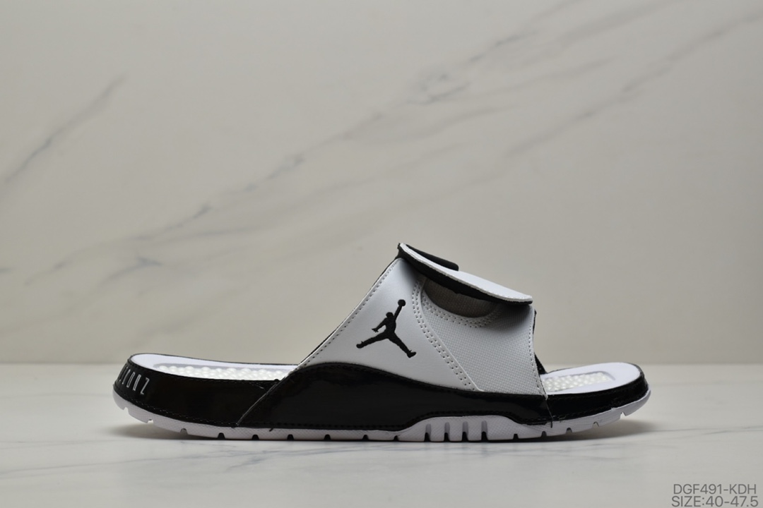 75 乔丹Air Jordan Hydro AJ11黑白运动休闲沙滩拖鞋凉拖男鞋