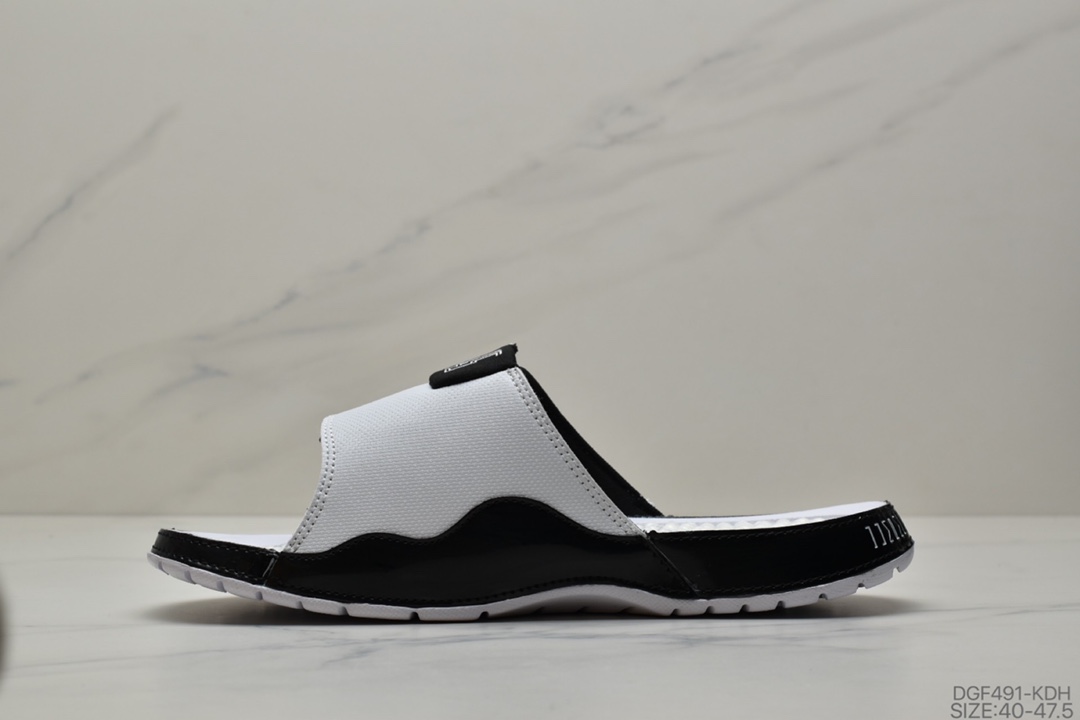75 乔丹Air Jordan Hydro AJ11黑白运动休闲沙滩拖鞋凉拖男鞋