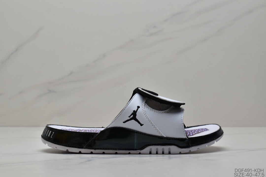 75 乔丹Air Jordan Hydro AJ11黑白运动休闲沙滩拖鞋凉拖男鞋