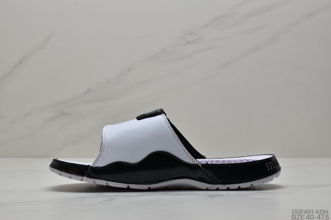 75 乔丹Air Jordan Hydro AJ11黑白运动休闲沙滩拖鞋凉拖男鞋