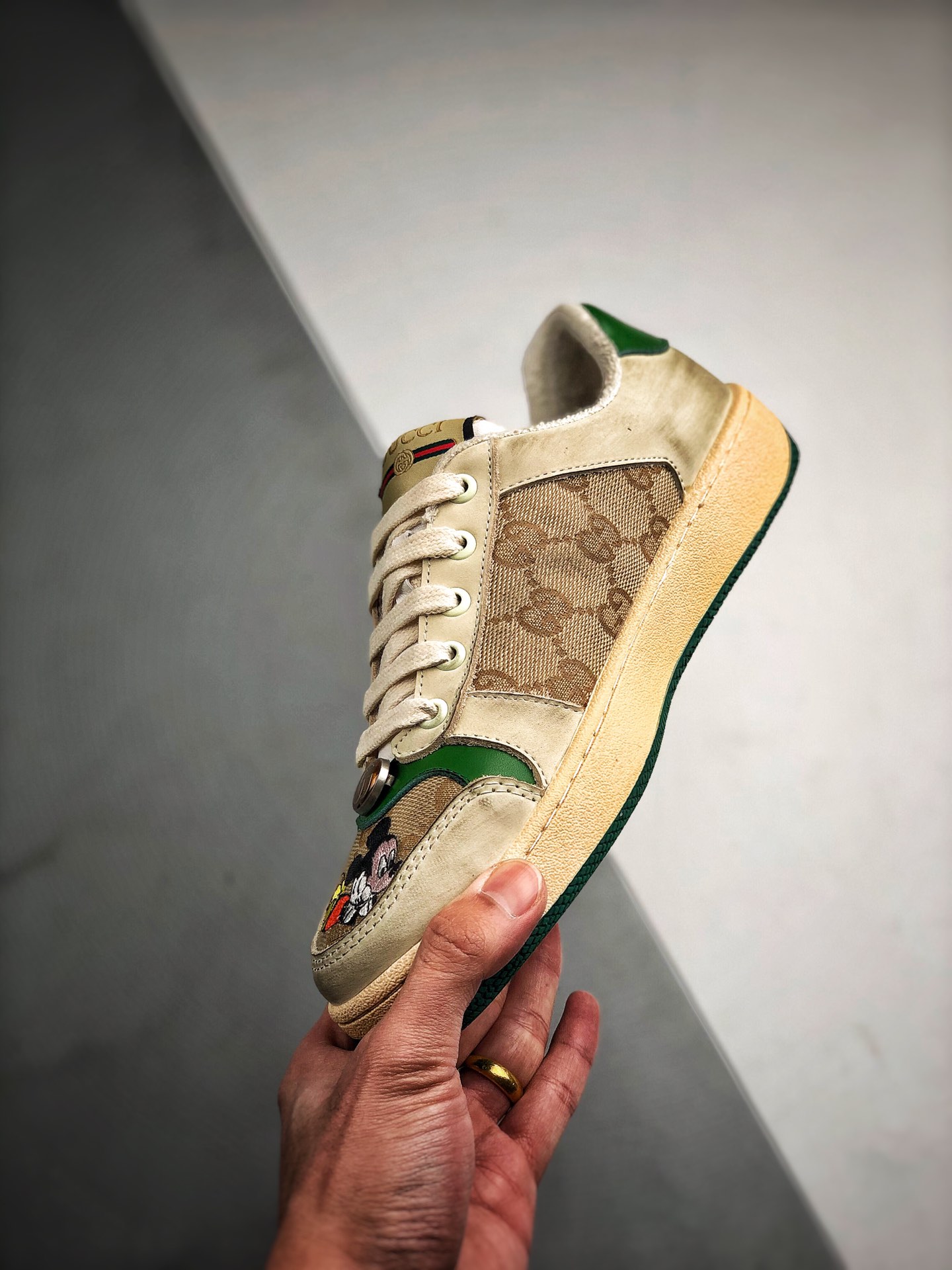240 Gucci 古驰米老鼠 余文乐板鞋系列  正确原盒版本