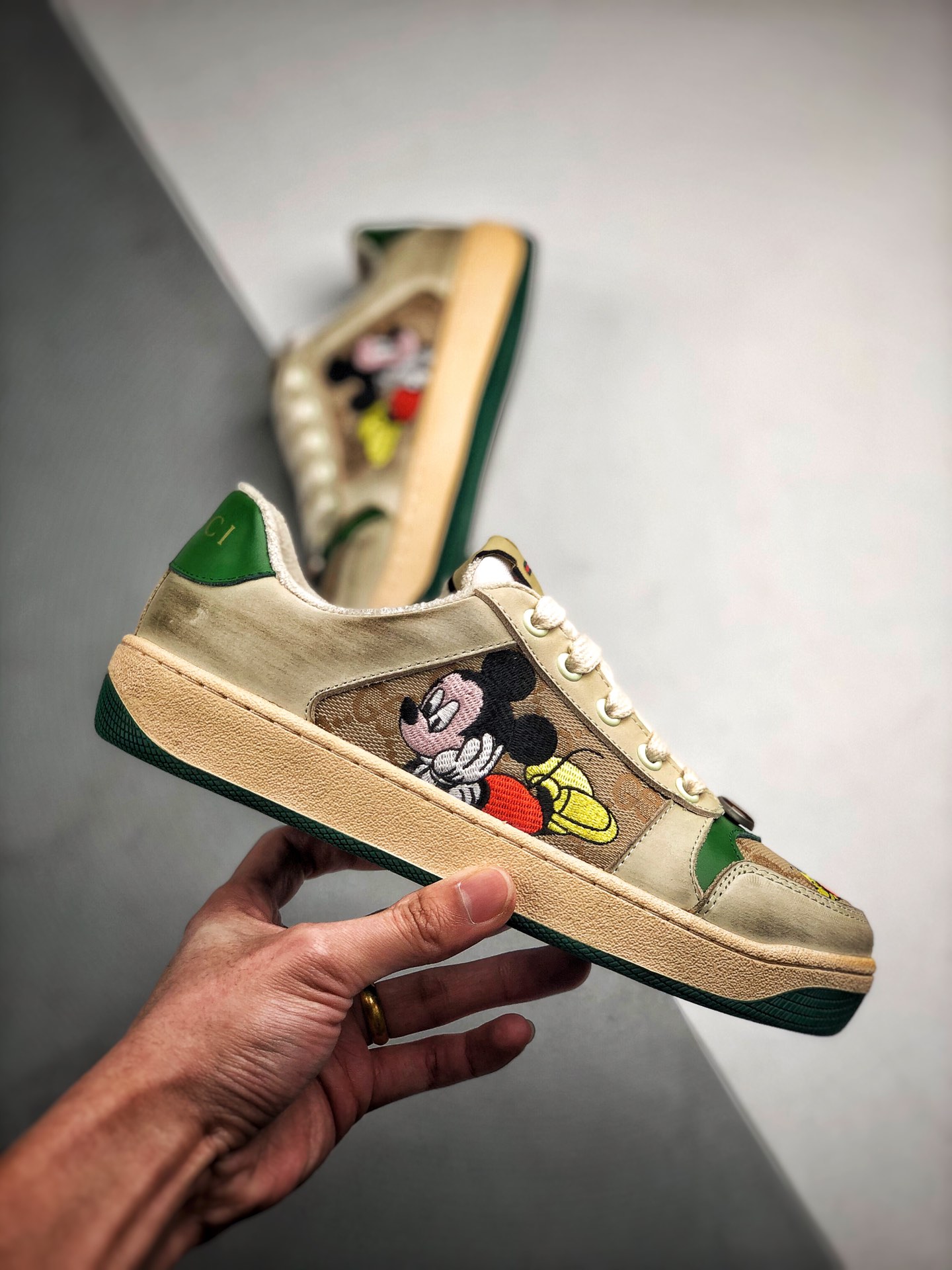240 Gucci 古驰米老鼠 余文乐板鞋系列  正确原盒版本