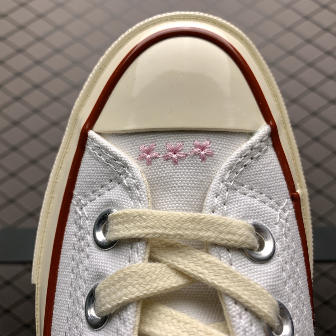 160 Converse 匡威 All Star 花卉刺绣 帆布高帮休闲板鞋