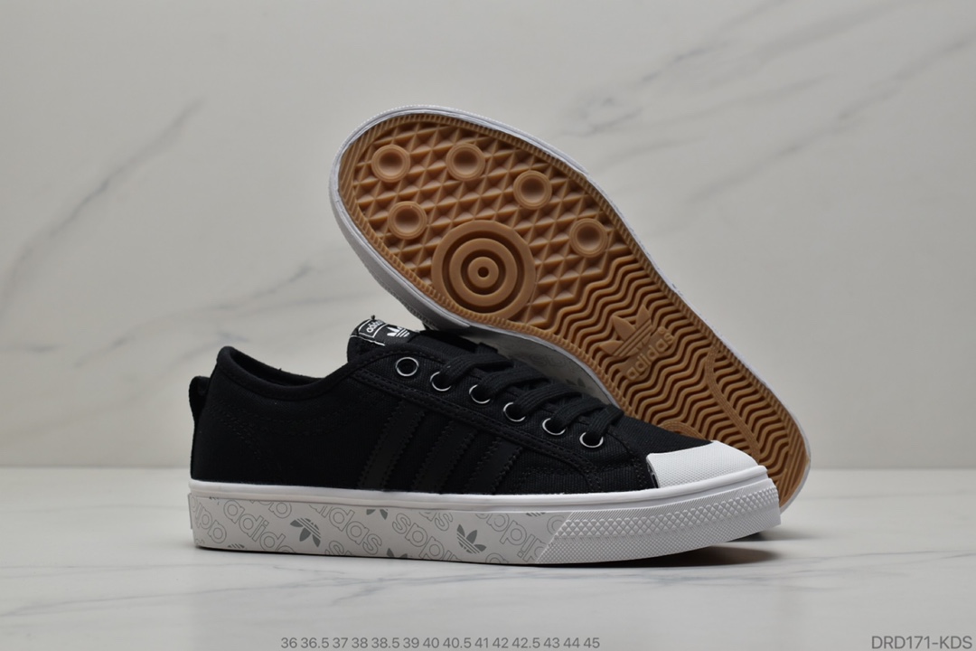 100 公司级 阿迪达斯经典，三叶草Adidas Nizza Low”Grey/White”半截式包胶鞋头校园低帮休闲运动帆布板鞋“浅紫白”EE5614